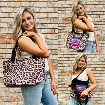 Leopard & Serape Neoprene Tote