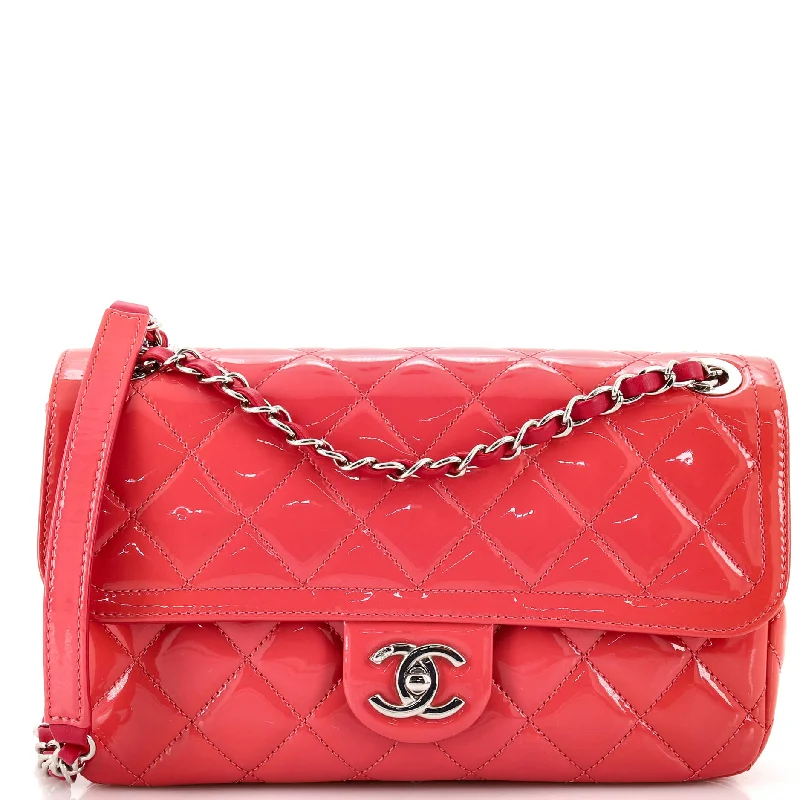 Coco Shine Flap Bag Quilted Patent Small