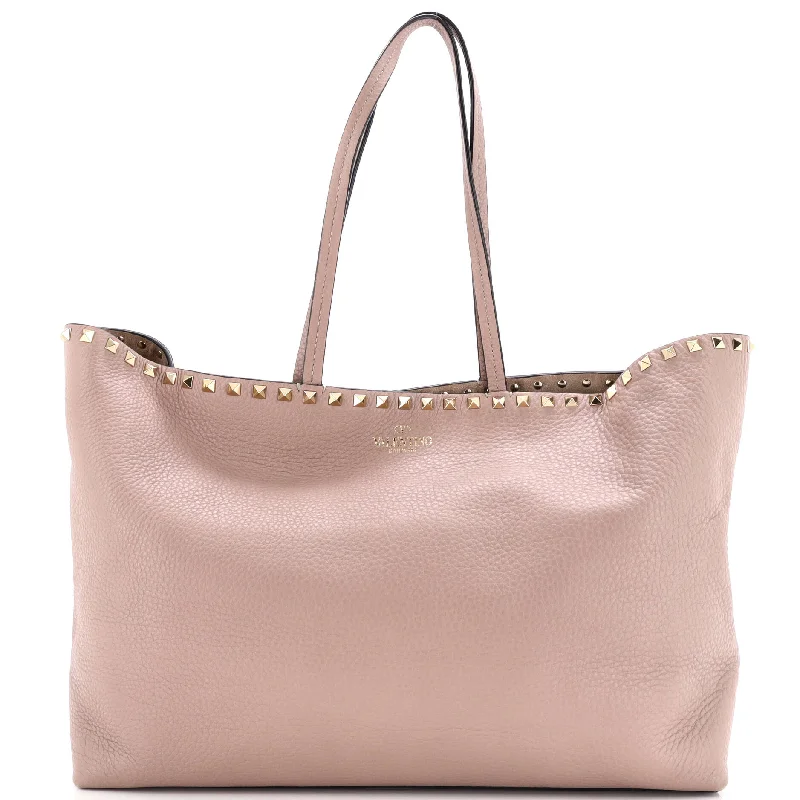 Rockstud Shopper Tote Leather Large