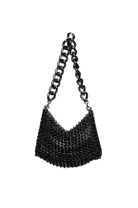 AMATA BLACK CHAIN SHOULDER BAG