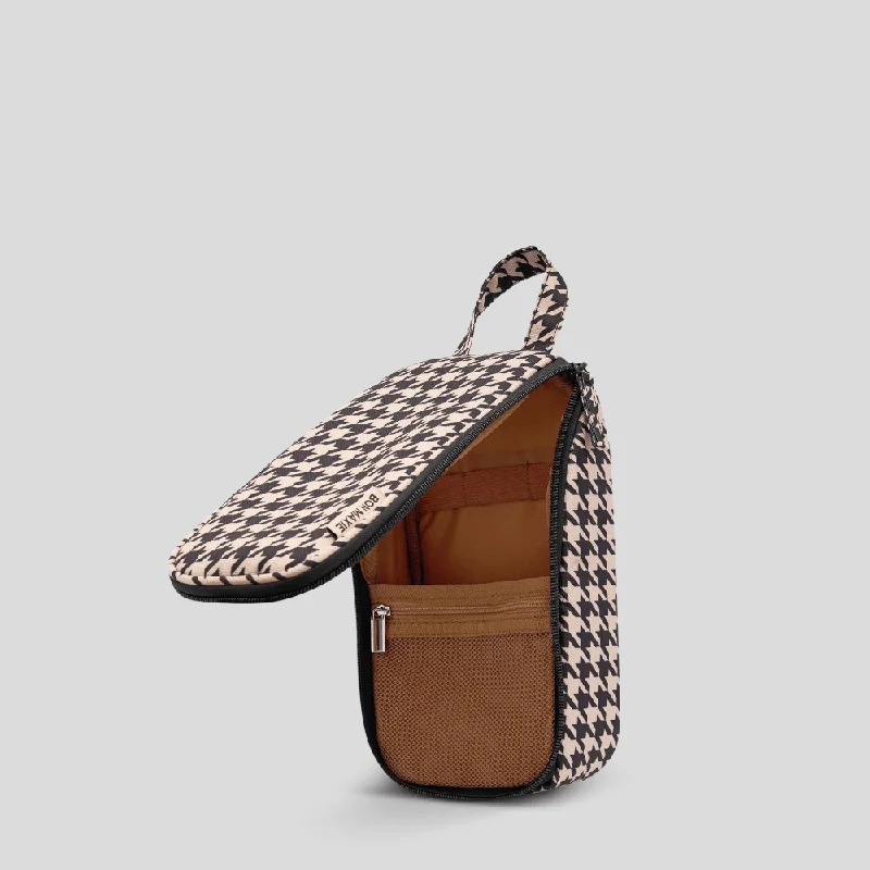 Slimline Travel Toiletry Bag -- Houndstooth