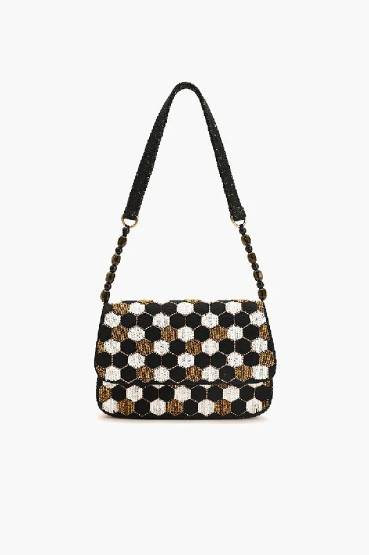 Beaded Shoulder Bag-Honeycomb