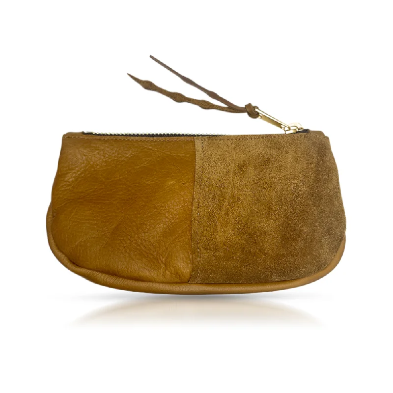 Makeup Bag in Beach Nut Leather