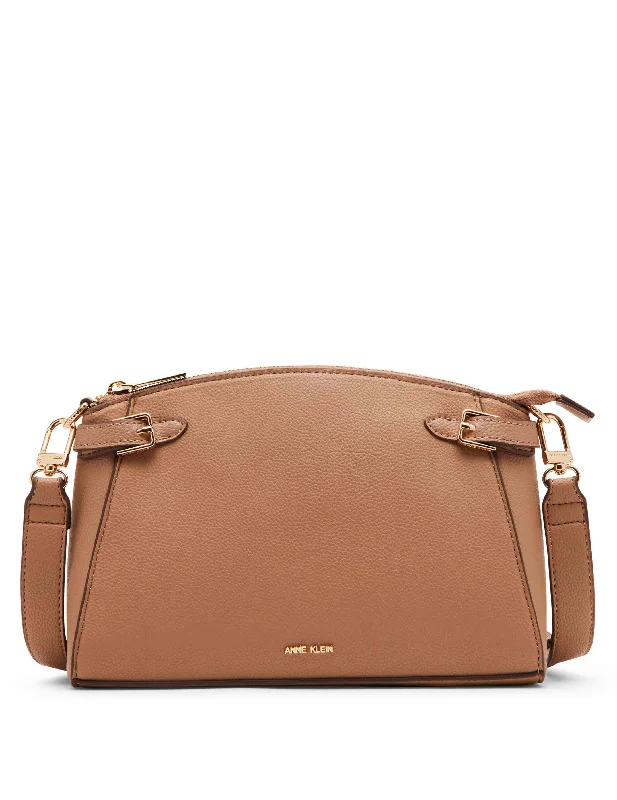 Belted dome crossbody bag