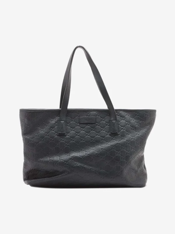 Black Guccissima leather tote bag