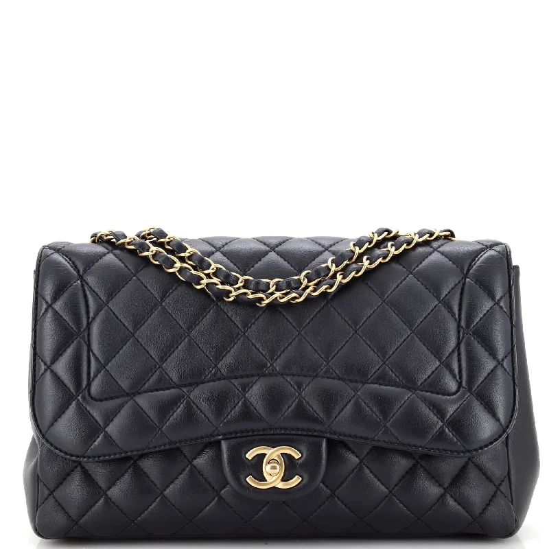 Mademoiselle Chic Flap Bag Quilted Lambskin Jumbo