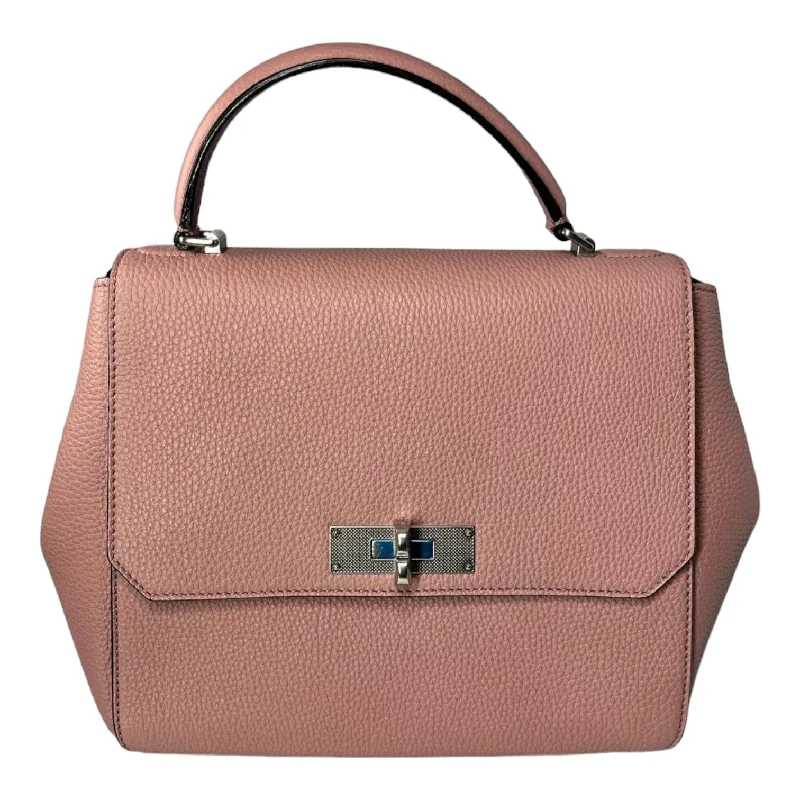 Bally 6203769 Rosehaze Calf Grained Turnlock Shoulder Bag