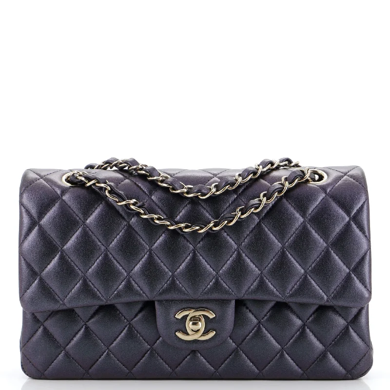 Classic Double Flap Bag Quilted Iridescent Lambskin Medium